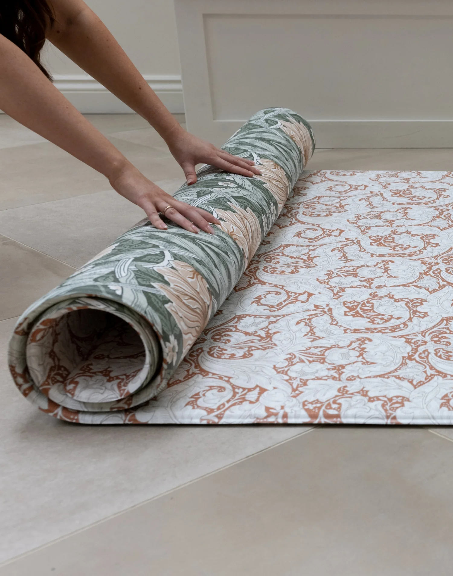 Morris & Co. The Bachelors Button Playmat Brick Dust - Image 3