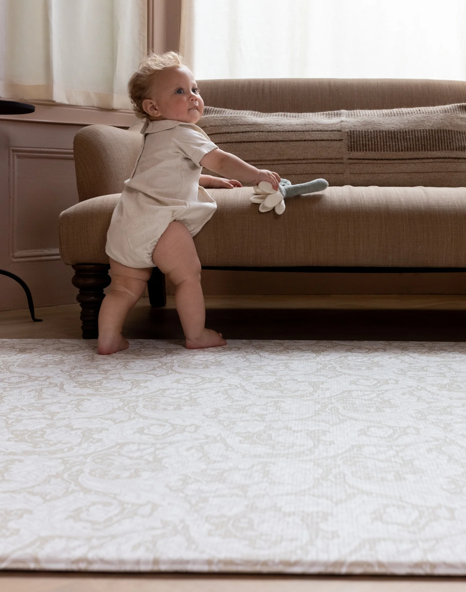 Morris & Co. The Bachelors Button Playmat Fired Biscuit - Image 5